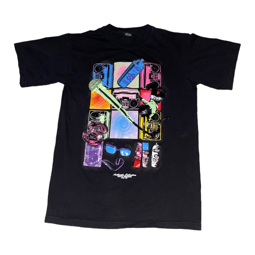 Vintage Southpole Mens Shirt Black Cotton Authentic Collection Graphic XL